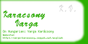 karacsony varga business card